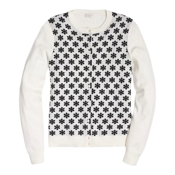 J.Crew The Caryn Cardigan in Daisy Pattern - Picture 2 of 14